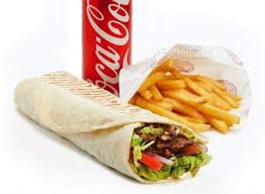 Shawarma Viande + Frites + Boisson