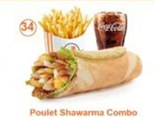 Poulet shawarma  combo