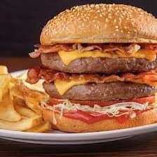 Double American burger