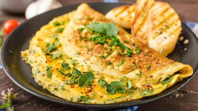Omelette au fromage