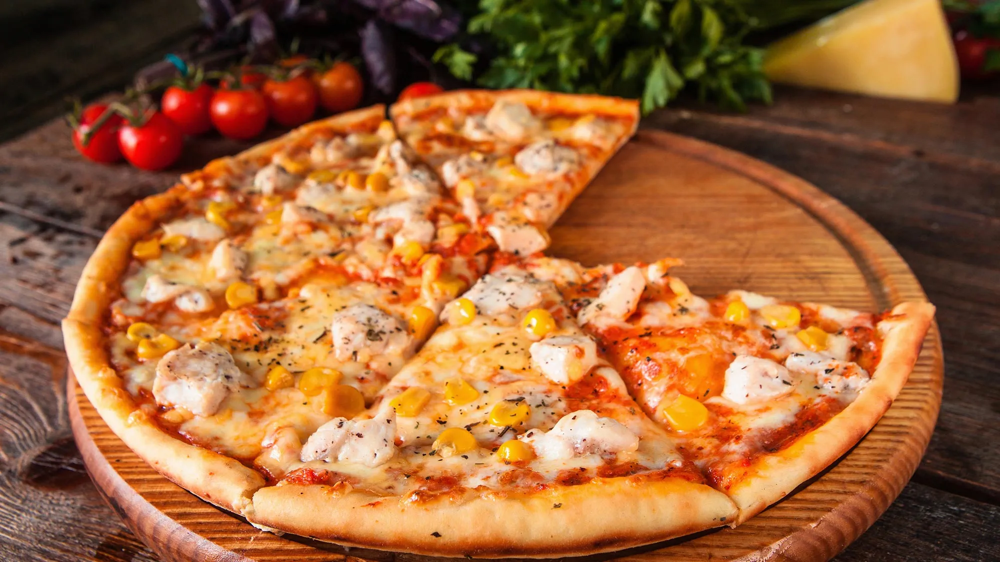 grande pizza  poulet