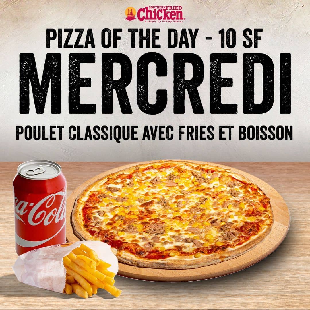 Mercredi:Poulet classique avec frites et boisson